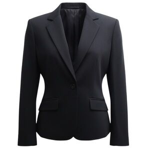 Evan Picone Single Breasted Black Blazer